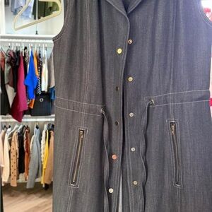 Premise Gray Denim Vest dress